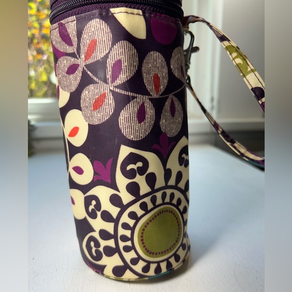 Vera Bradley multi color floral insulated zipper bottle holder travel bag - Picture 3 of 7